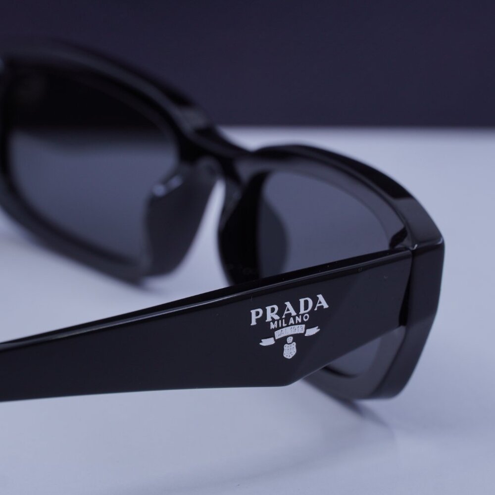 Prada PRB06S 16K08Z Rectangle Sunglasses – Black - Picture 5 of 8